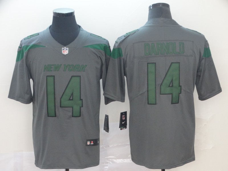 Men's New York Jets #14 Sam Darnold Gray Inverted Legend Stitched NFL Jersey
